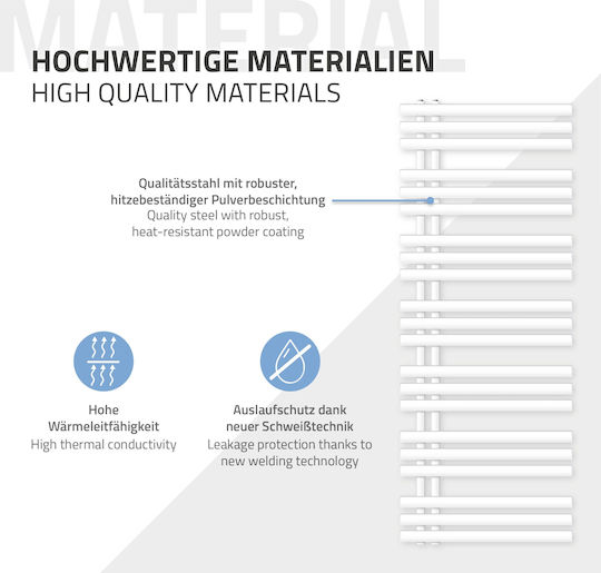 ECD Germany Ηλεκτρική Πετσετοκρεμάστρα 1200W 160x60cm Λευκή