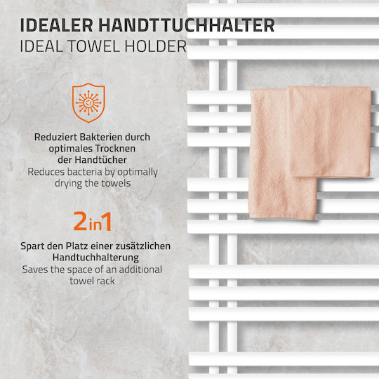ECD Germany Ηλεκτρική Πετσετοκρεμάστρα 1200W 160x60cm Λευκή