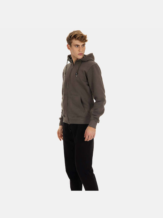 Magnetic North Herren Sweatshirt Jacke mit Kapuze und Taschen Grün