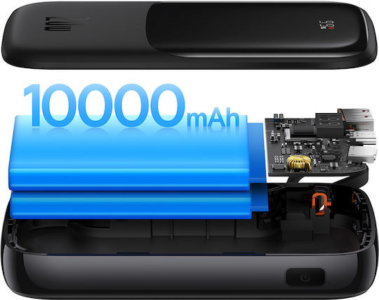Baseus Qpow Pro Overseas Edition Power Bank 10000mAh 20W With USB-A Output Port And USB-C Output Port Power Delivery Quick Charge Black