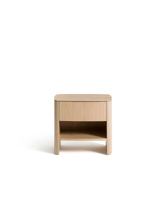 Нощно Шкафче Willow Дървено Бежово 55.2x37.2x50.2см