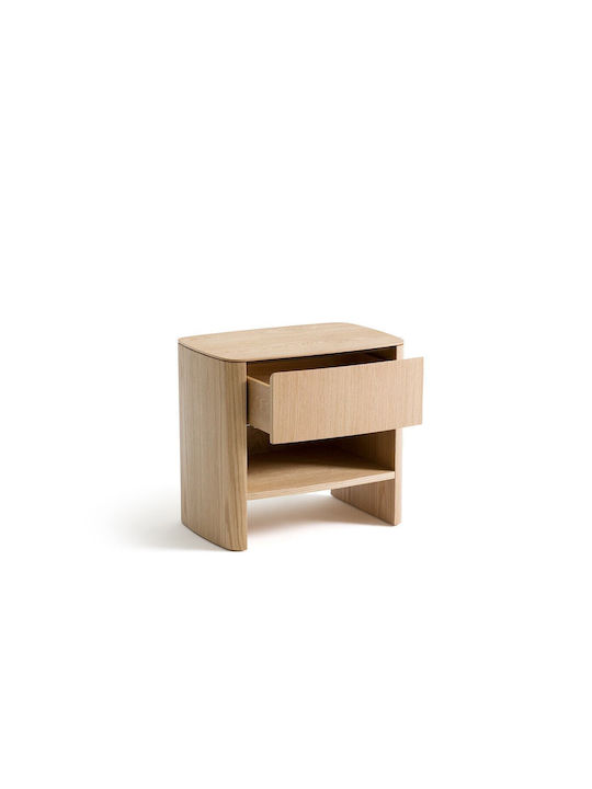 Нощно Шкафче Willow Дървено Бежово 55.2x37.2x50.2см