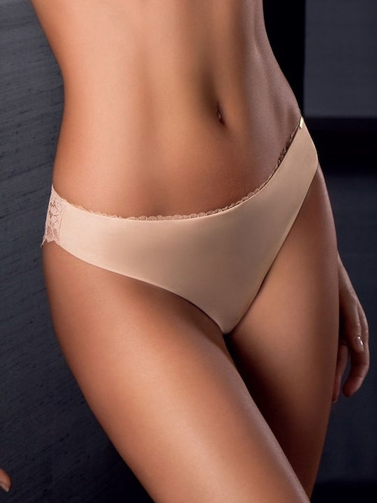 Leilieve Damen Brasilien mit Spitze Beige