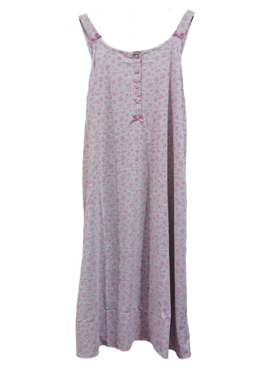 Lydia Creations Summer Cotton Women's Nightdress Pink