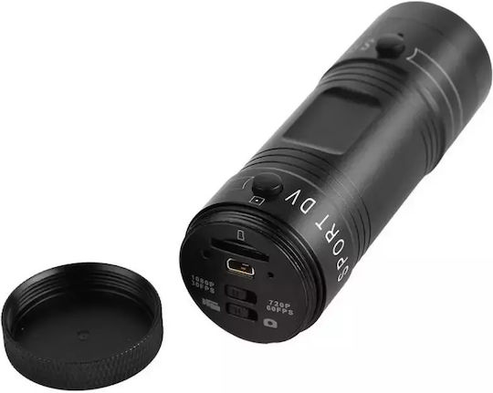 Fish Eye F9 Action Camera Full HD (1080p) Υποβρύχια Μαύρη