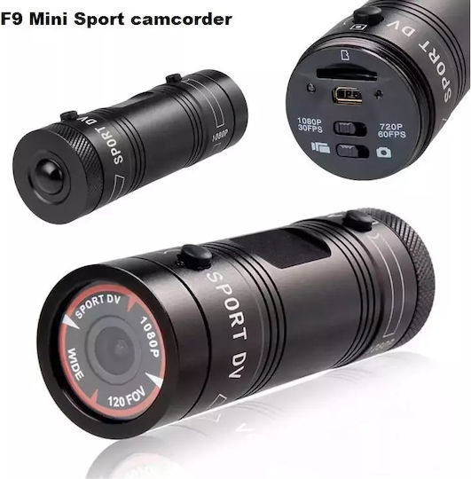 Fish Eye F9 Action Camera Full HD (1080p) Υποβρύχια Μαύρη