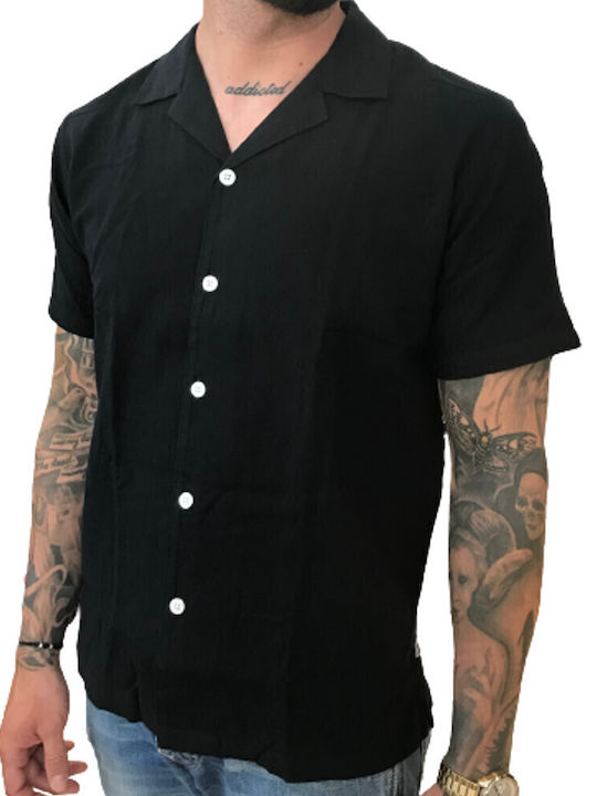 Lindbergh Linen Shirt Black