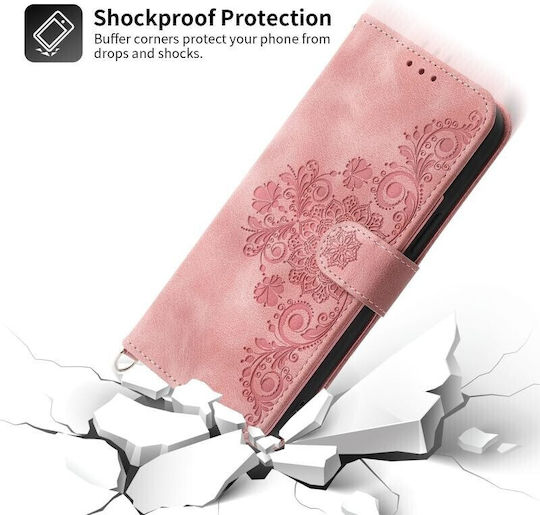 Skin-feel Embosse Wallet Ροζ (Realme 11 Pro / 11 Pro+)