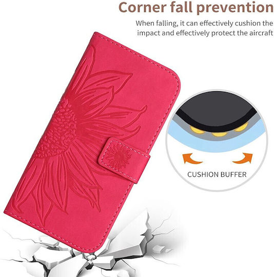 Sun Flower Wallet Roșu (Realme 11 Pro / 11 Pro+)