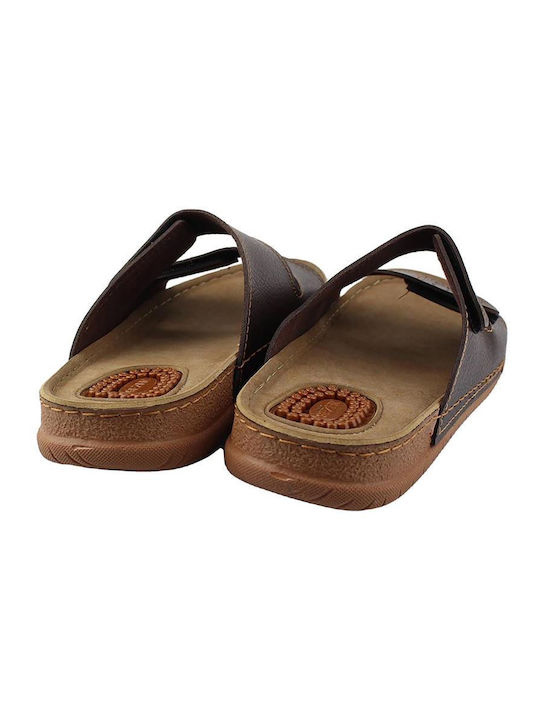 Gezer Leder Herrensandalen in Braun Farbe