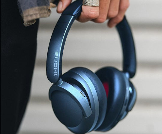 1More SonoFlow Wireless / Wired Over Ear Headphones with Radio with 70 hours of Operation and Quick Charge Blue