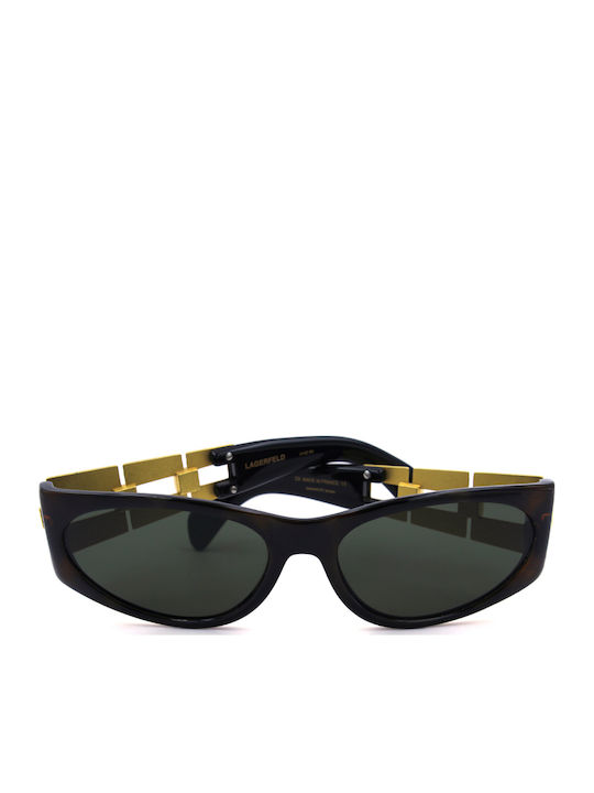 Karl Lagerfeld Γυαλιά Ηλίου Καφέ με Mixed Σκελετό Karl Lagerfeld Γυαλιά Ηλίου Καφέ με Mixed Σκελετό