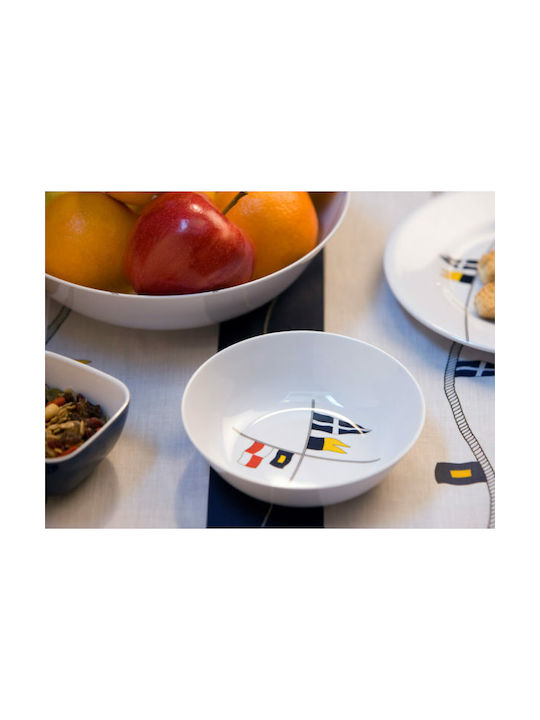 Marine Business Cereal Serving Bowl Round made of Melamine White with Diameter 12cm 6pcs