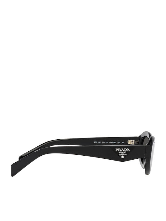 Prada Women's Sunglasses with Black Plastic Frame and Black Lens PR26ZS 16K08Z