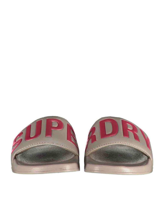 Slides Warm Grey/Active Pink