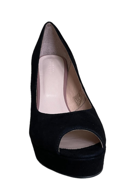 Roberto Venuti Leather Black High Heels