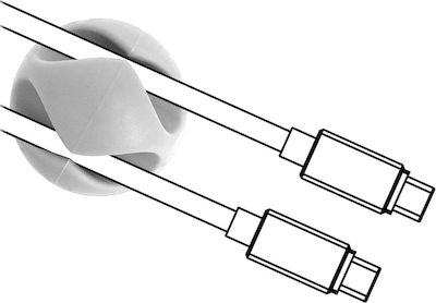 Powertech TIES-076 Kabelclips-Organizer 10Stück Weiß