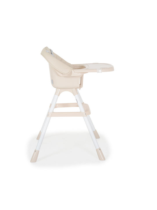 Cangaroo Dolce Baby Highchair with Plastic Frame & Fabric Seat Beige