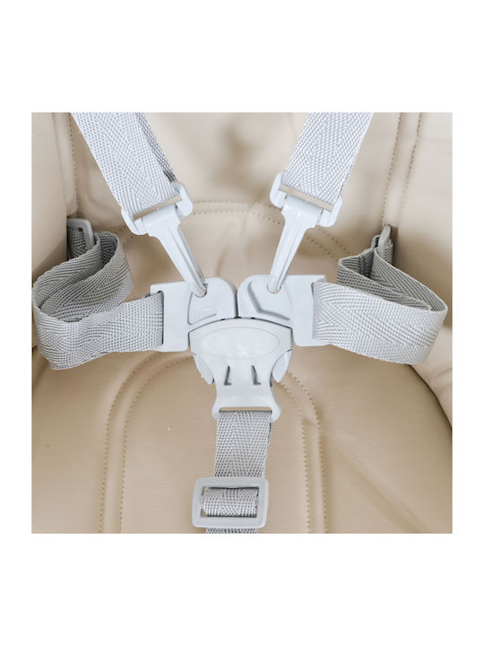Cangaroo Dolce Baby Highchair with Plastic Frame & Fabric Seat Beige