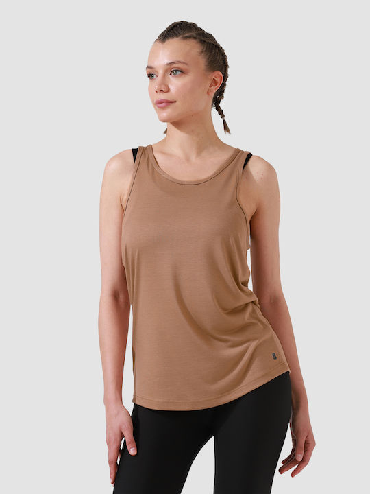 Superstacy Damen Sport T-Shirt Beige