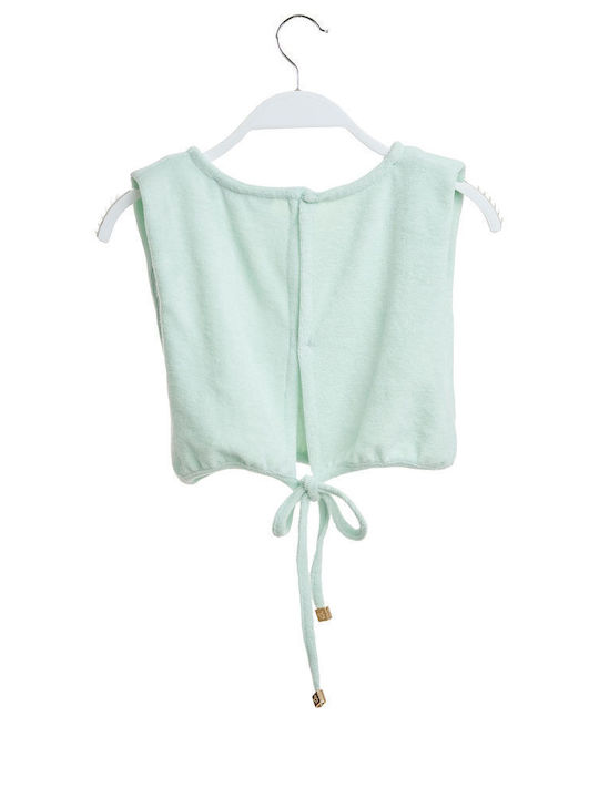 SugarFree Crop Top pentru copii Fără mâneci Verde