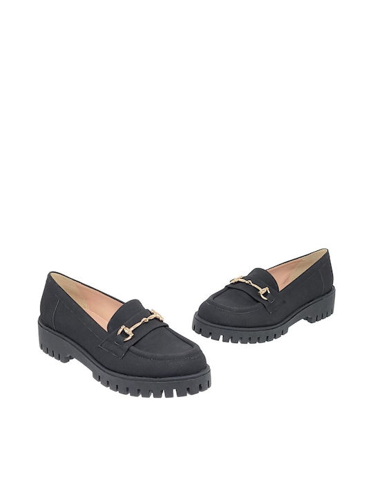 Fitrakis Collection Γυναικεία Loafers σε Μαύρο Χρώμα