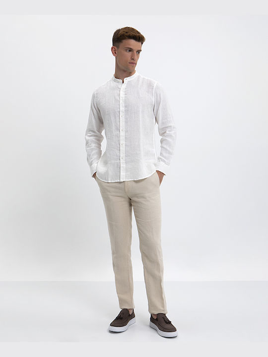 Vardas Linen Shirt Modern Fit Vardas White