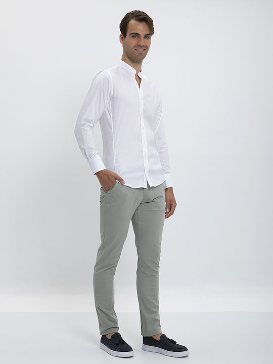 Mao Modern Fit Vardas White Shirt