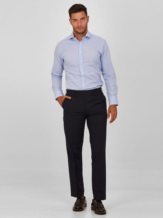 Brand Slim Fit Trousers Brand Dark Blue Monochrome