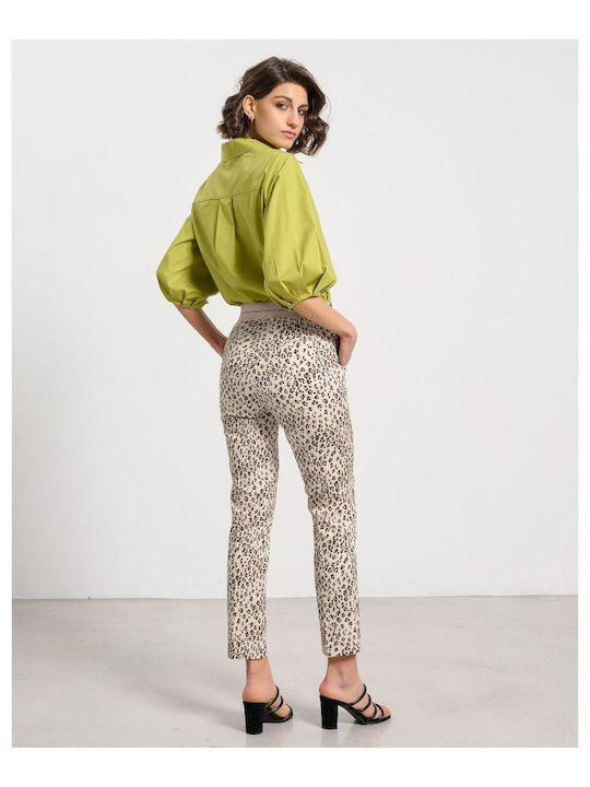 Passager Damen Stoff Hose Leopard