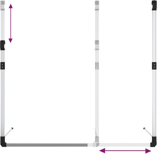 vidaXL Clothes Hanger Silver 344374 1pcs