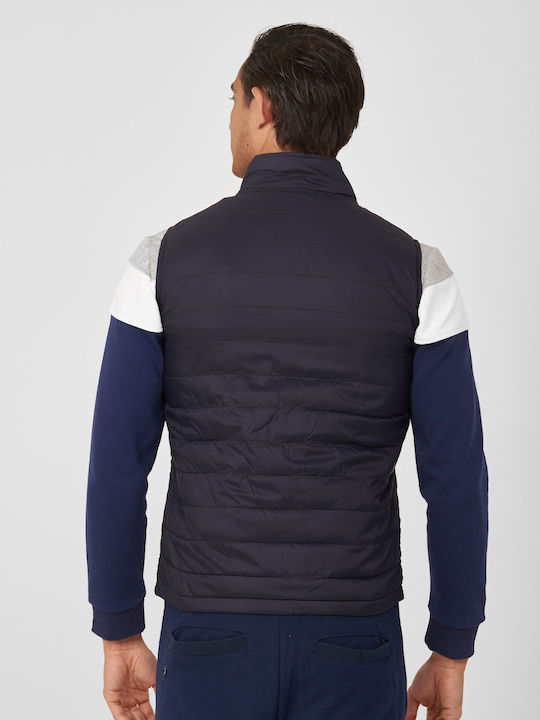 Vardas Αμάνικο puffer jacket Vardas Μπλέ ΜΟΝΟΧΡΩΜΟ ALL DAY,CASUAL,SPORT