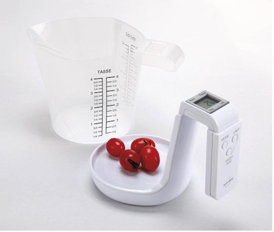 Inovalley Ψηφιακή Ζυγαριά Κουζίνας με Κανάτα έως 4kg Λευκή