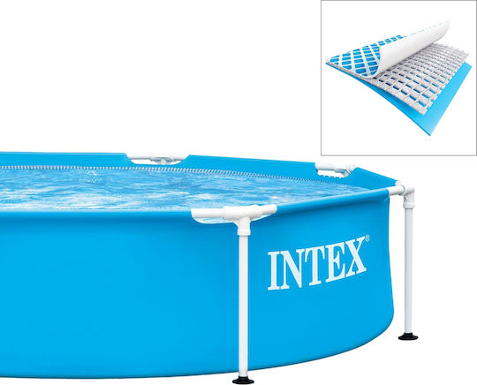 Intex Στρογγυλή Πισίνα PVC 1828lt με Μεταλλικό Σκελετό 244x51εκ. Μπλε