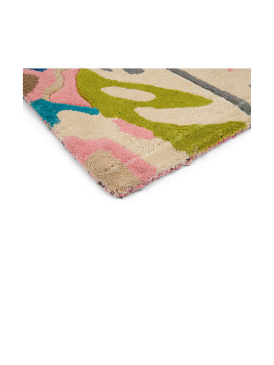 Sanderson Rose & Peony Handmade Rug Rectangular Wool Pink-Multi