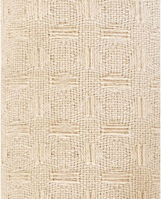 Pennie Pereira Strandtuch Pareo Beige mit Fransen 160x90cm.