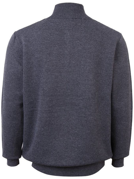 Men's Knitted Polo Blouse "Mouslyx" Lexton - DARKGRAY