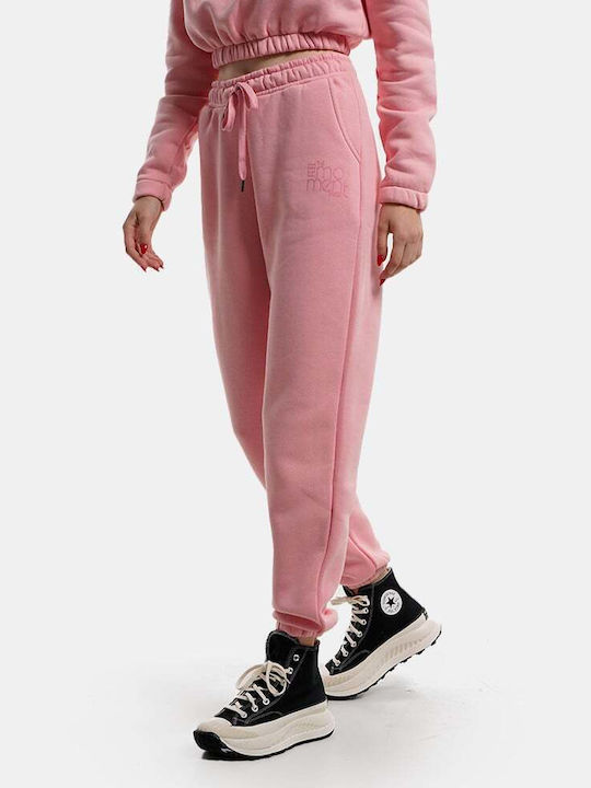 Talie înaltă Pantaloni de Trening cu elastic Roz