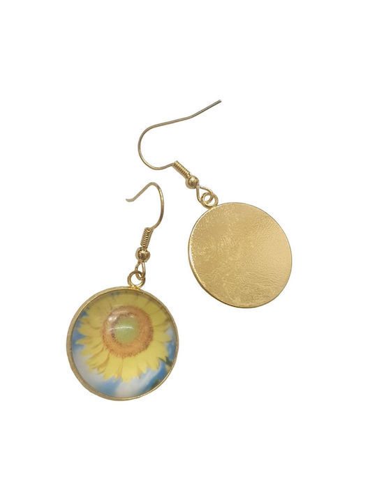 Mdl Earrings Pendants made of Liquid Glass Gold Plated