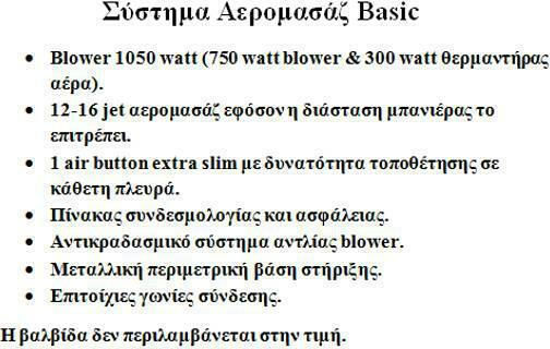 Acrilan Isabel Μπανιέρα Ακρυλική με Υδρομασάζ 145x145cm