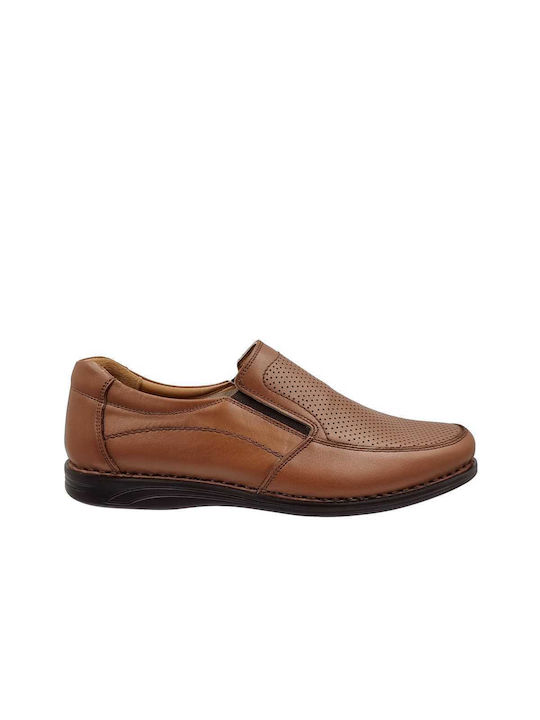 Pace Comfort Men's Leather Moccasins Tabac Brown