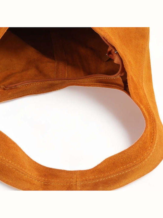 Leder Damentasche Schultertasche Orange