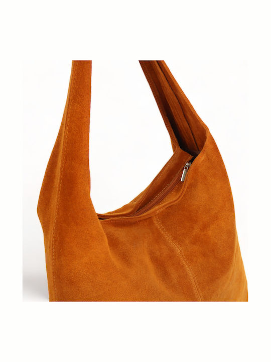 Leder Damentasche Schultertasche Orange