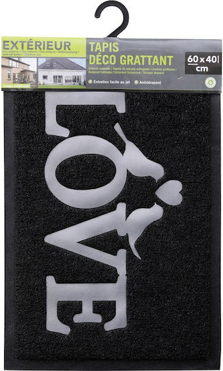 Entrance Doormat Carpet Love Black 40x60cm 144061051 Black