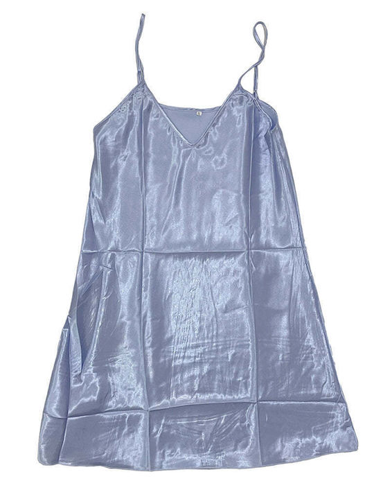 Ustyle Summer Women's Robe with Nightdress Light Blue