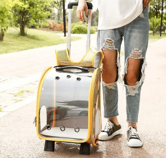 4 Dog/Cat Carrying Red Trolley for 8kg Pets L33xW27xH42cm
