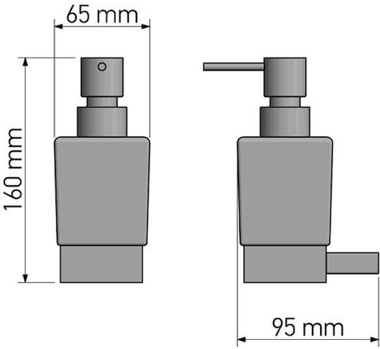 Sanco Monogramm Επιτοίχιο Dispenser Γυάλινο Χρυσό Sanco Monogramm Επιτοίχιο Dispenser Γυάλινο Χρυσό