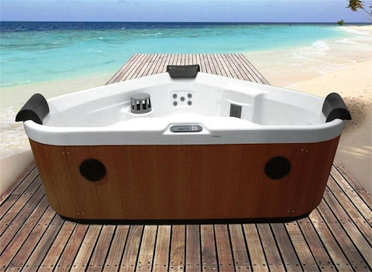 Sanitec Mini Spa 3 Plätze Eckschwanne Bioethanol Kamine im Freien Acryl mit Hydrotherapie 223x182cm Sanitec Mini Spa 3 Plätze Eckschwanne Bioethanol Kamine im Freien Acryl mit Hydrotherapie 223x182cm
