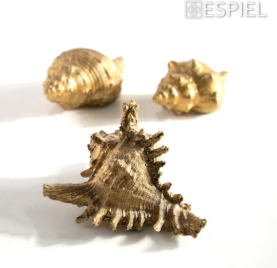 Espiel Decorative Seashell made of Polyresin Gold 14x12.5x9.5cm 1pcs Espiel Decorative Seashell made of Polyresin Gold 14x12.5x9.5cm 1pcs
