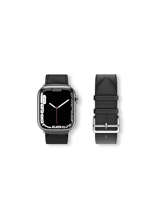 Hoco Elegant Λουράκι Δερμάτινο Μαύρο (Apple Watch 42/44/45mm)